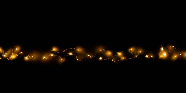 Absztrakt karácsonyi led lámpák elszigetelt fekete háttér Stock Kép