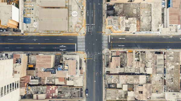 Schöne Luftaufnahme Mit Leeren Straßen Der Stadt Lima Peru Ohne — Stockfoto