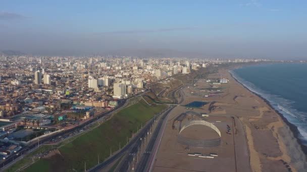 San Miguel Lima Perú Mayo 2020 Vista Del Dron Costa — Vídeos de Stock