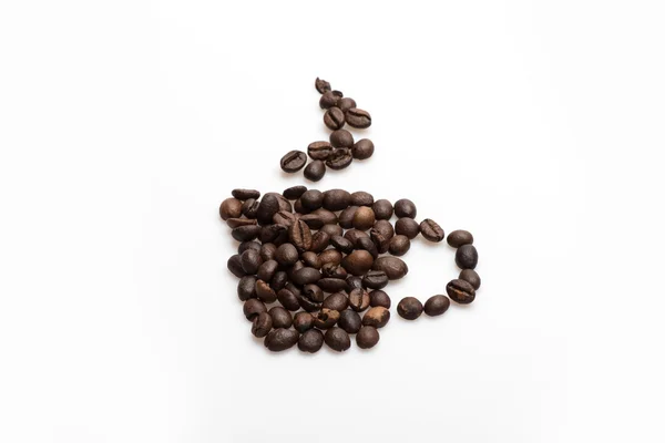 Kaffebönor som kopp — Stockfoto