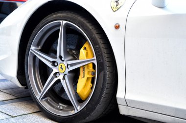 beyaz süper araba Ferrari 458 Spider