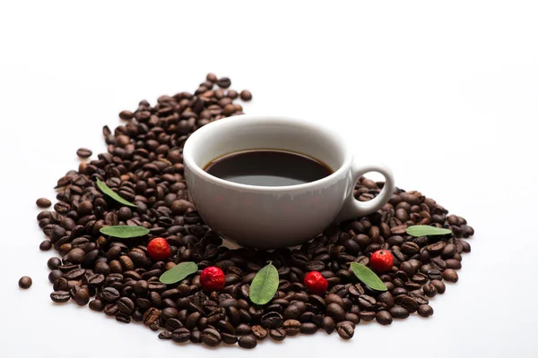 Kubek z kawa i kawa — Zdjęcie stockowe