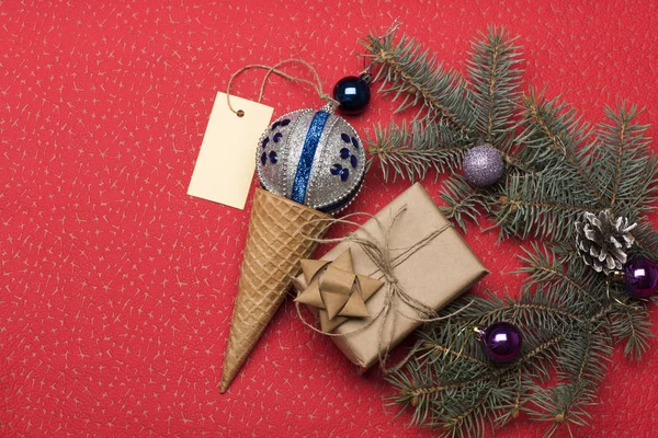 Crăciun baubles și decorațiuni — Fotografie, imagine de stoc