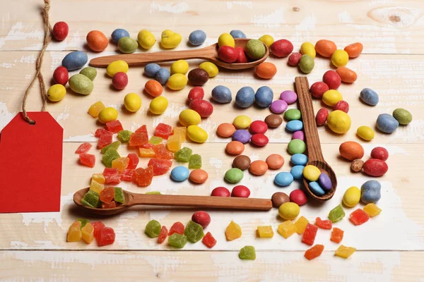 Colorido dragee con mermelada o caramelos de gelatina —  Fotos de Stock