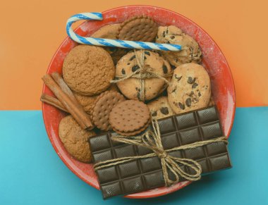 Yulaf ezmesi çikolatalı kurabiye ve pasta