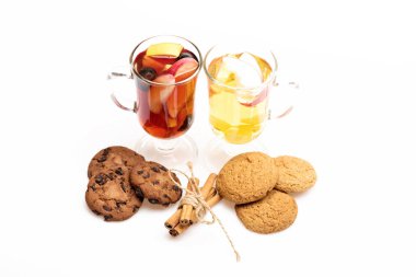 Glintwein veya sıcak şarap mulled bardak