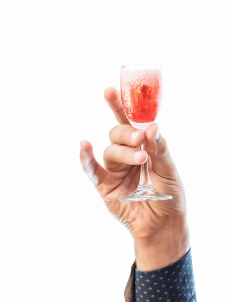 Bebida alcoólica vermelha — Fotografia de Stock