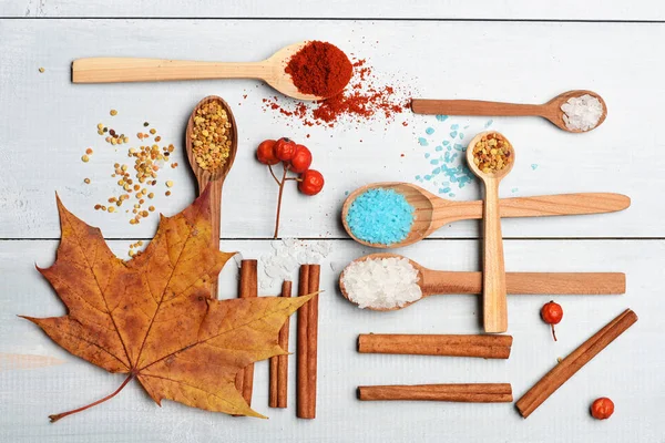 Set of ingredients for cooking on vintage background — Stock Photo, Image