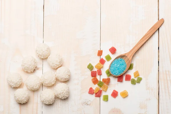 Marmalade or jelly and coconut candies — Stock Photo, Image