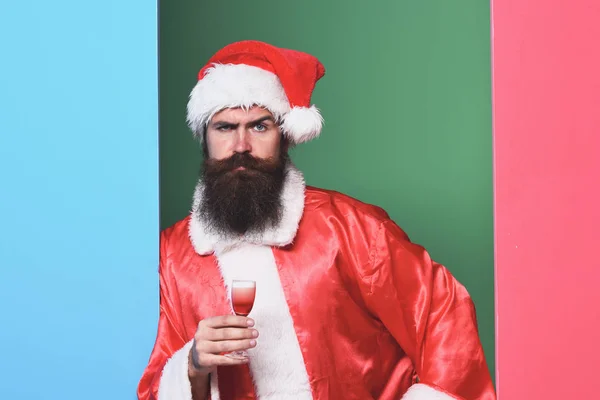 Beau barbu santa claus homme — Photo