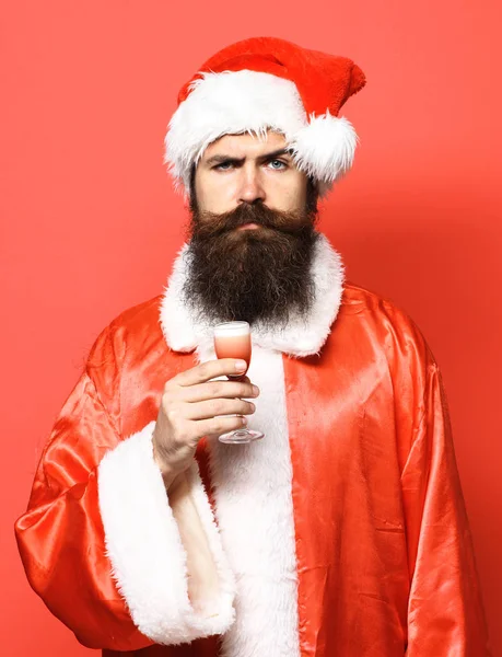 Bonito barbudo santa claus homem — Fotografia de Stock