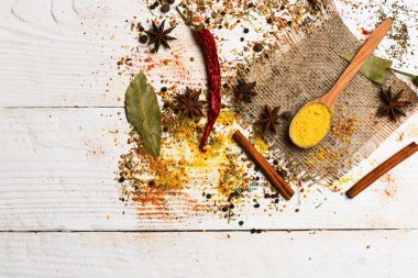 kaşık baharatlı kokulu baharat