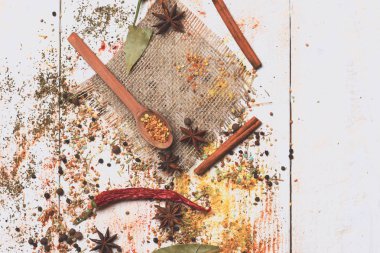 kaşık baharatlı kokulu baharat