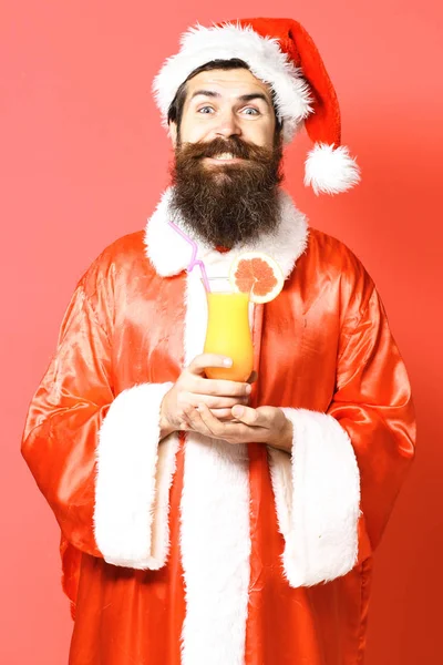 Bonito barbudo santa claus homem — Fotografia de Stock