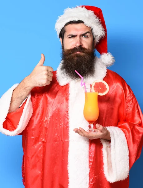 Handsome bearded santa claus man — Stock Photo, Image