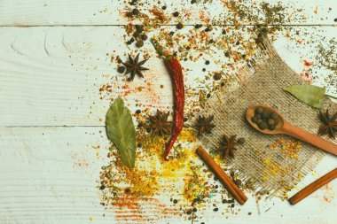 kaşık baharatlı kokulu baharat