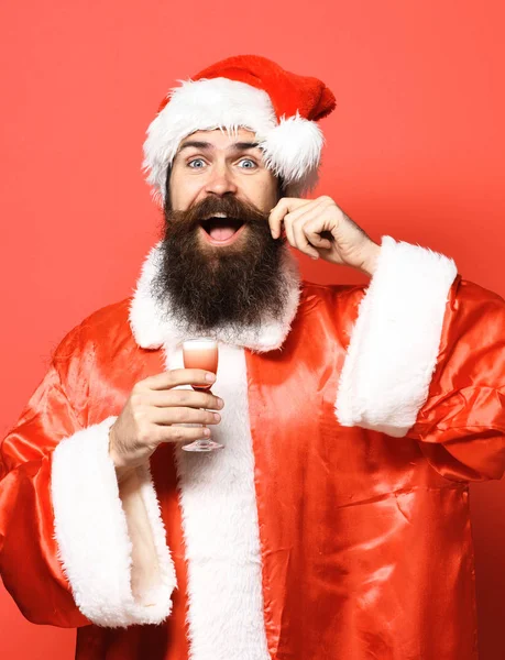 Bonito barbudo santa claus homem — Fotografia de Stock