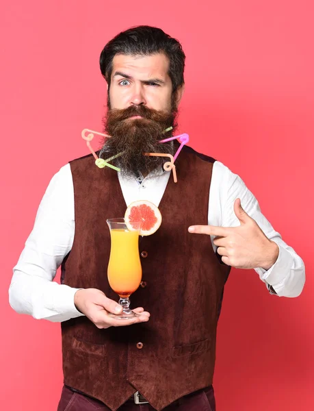 Funny handsome bearded man — Stock Photo, Image
