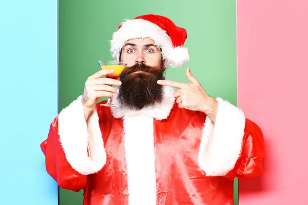 Drôle barbu santa claus homme — Photo