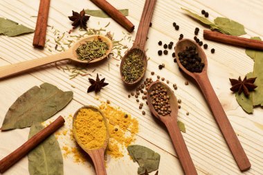 kaşık baharatlı kokulu baharat