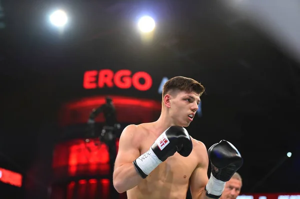 Boxeadores no identificados en el ring durante la lucha por los puntos de ranking —  Fotos de Stock