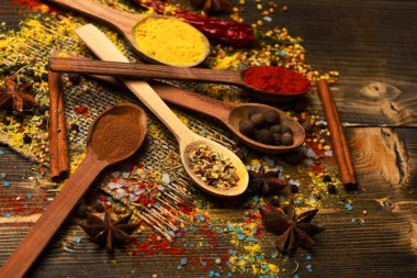 kaşık baharatlı kokulu baharat