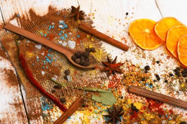 kaşık baharatlı kokulu baharat