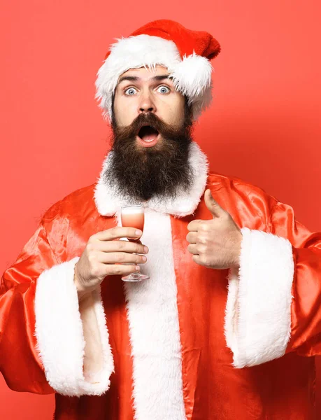 Bonito barbudo santa claus homem — Fotografia de Stock