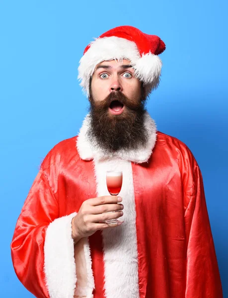 Bonito barbudo santa claus homem — Fotografia de Stock