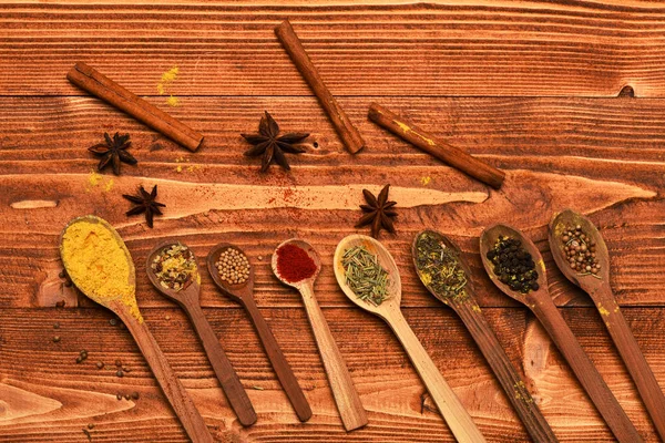 Set of various aromatic spices — Stock Photo, Image