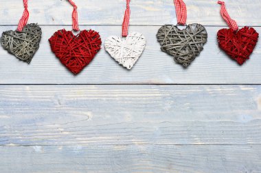 Dekoratif renkli valentine Kalpler