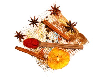 kaşık baharatlı kokulu baharat