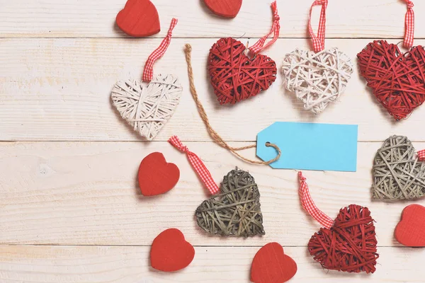 Декоративні барвисті серця валентинки — стокове фото