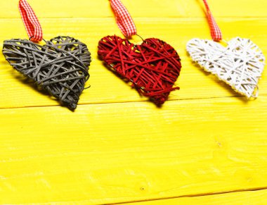 Dekoratif renkli valentine Kalpler