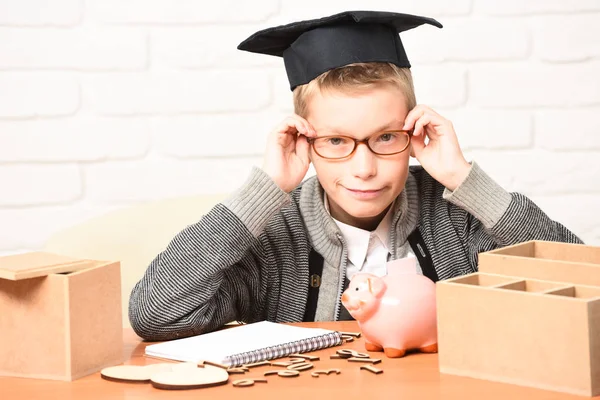 Young cute little pupil boy — Stock Photo, Image