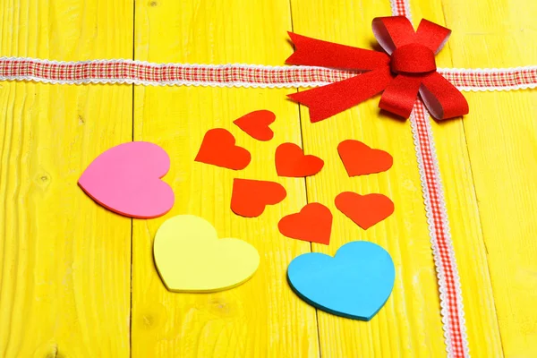 Decorative valentine red bow — Stock Photo, Image