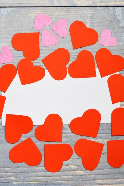 Papier valentine rotes Herz — Stockfoto