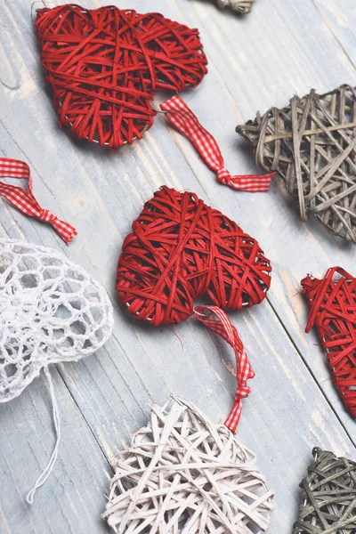 Corações valentine coloridos decorativos — Fotografia de Stock