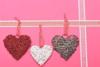 Dekoratif renkli valentine Kalpler