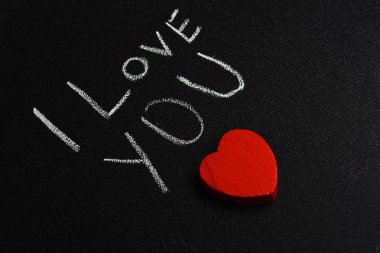 Seni seviyorum tebeşir tarafından boyalı