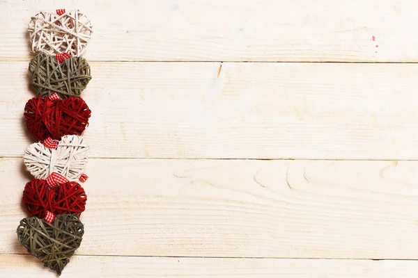 Ozdobne kolorowe valentine serca — Zdjęcie stockowe