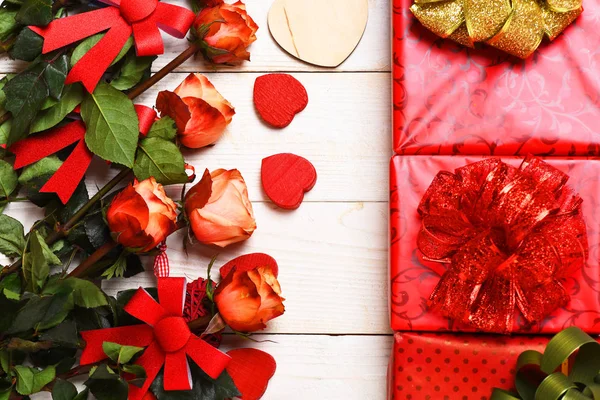 발렌타인 데이 대 한 아름 다운 장미 — 스톡 사진