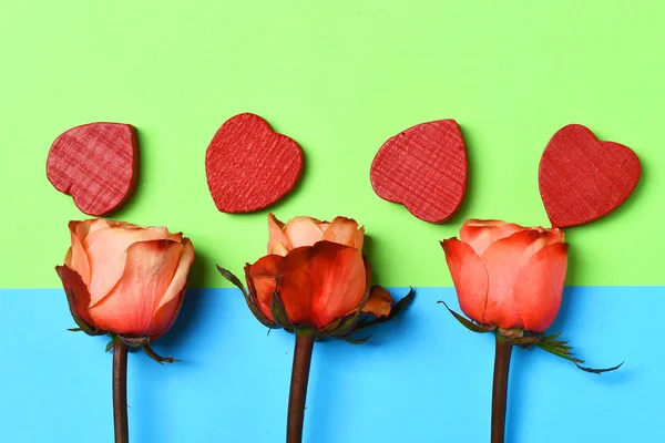 Schöne Rosen zum Valentinstag — Stockfoto