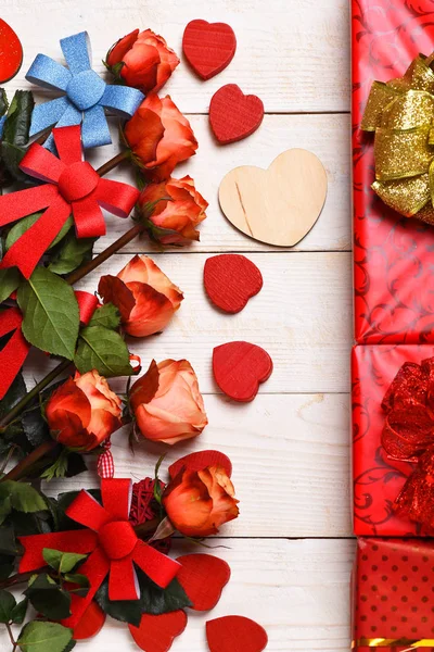 발렌타인 데이 대 한 아름 다운 장미 — 스톡 사진