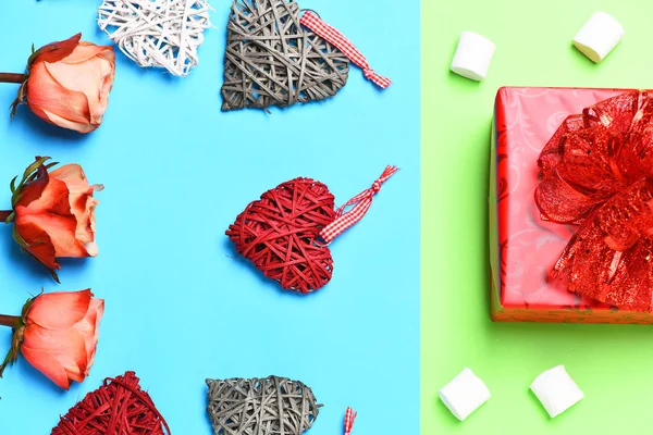 Dekorativní Lebkuchen na talíři — Stock fotografie