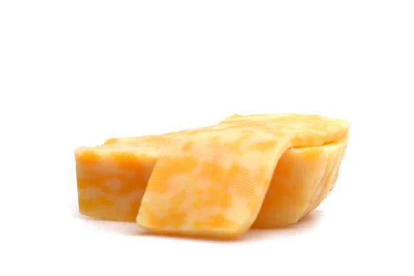 Marbled cheese isolated on white — Stock Photo, Image
