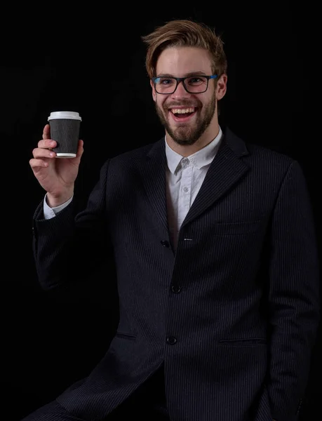 Sonriente hombre de negocios en traje —  Fotos de Stock