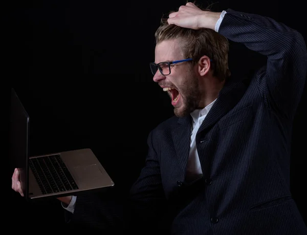 angry business man in suit