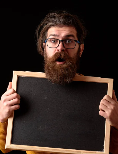 Hipster mit Brille überrascht — Stockfoto