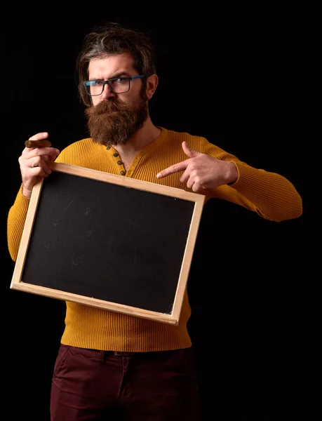 Hipster grave en gafas —  Fotos de Stock